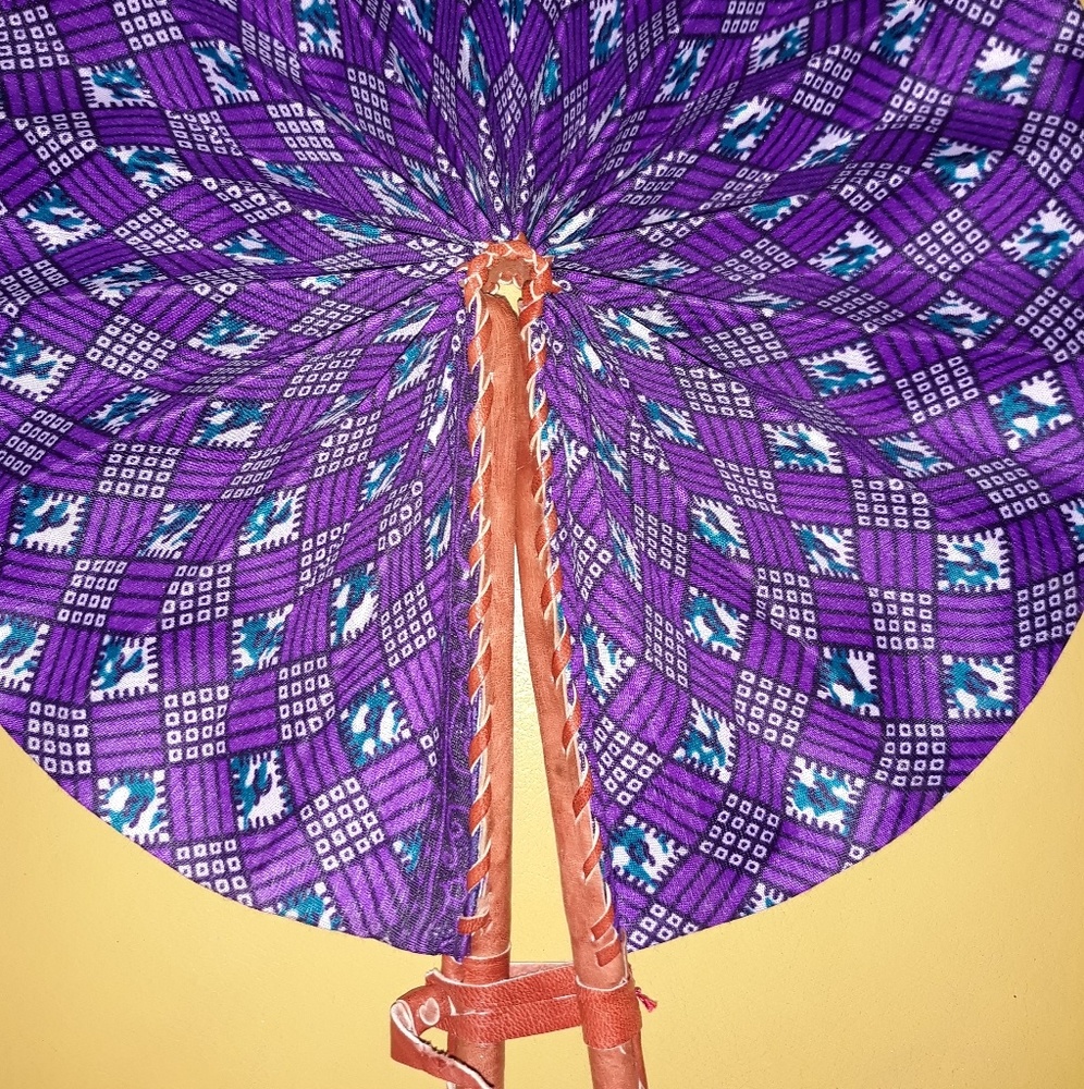 Ankara/African-print handheld fan